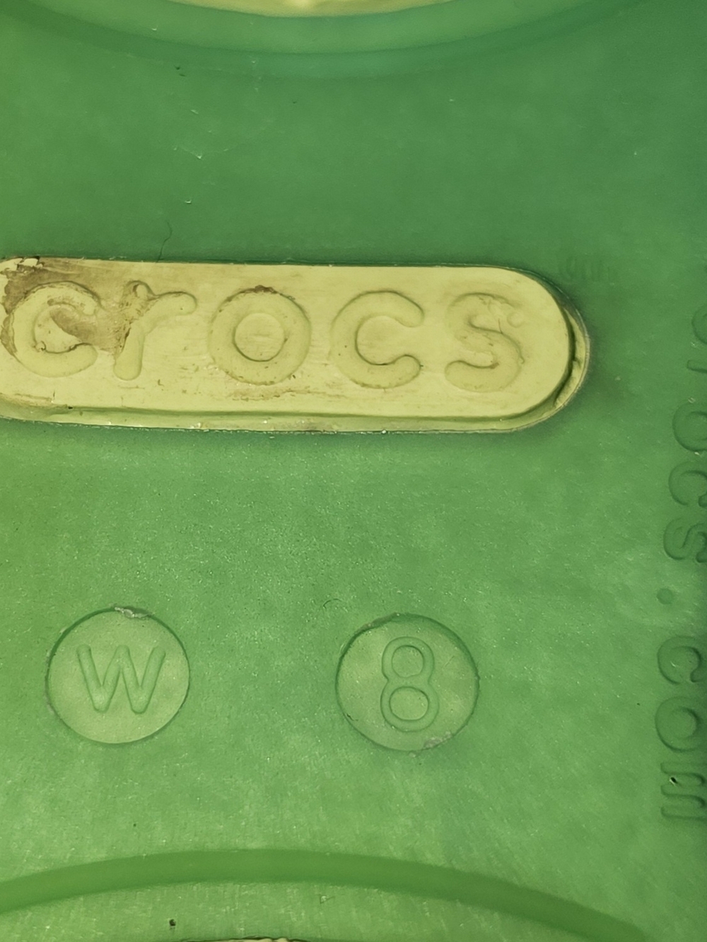 Crocs Adrina Womens 8 Green Jelly Shoe Peep Toe Flats Waterproof. - Picture 13 of 13